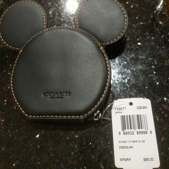coach mickey mouse coin purse